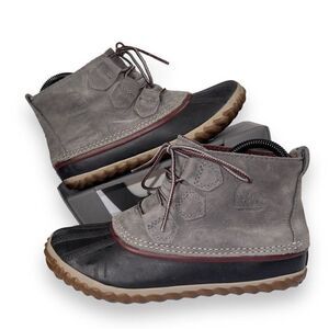 Sorel Out 'N About Waterproof Duck Boots Quarry NL2133-052 Women's 6